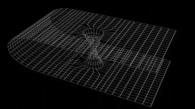 Worm hole model Low-poly 3D model
