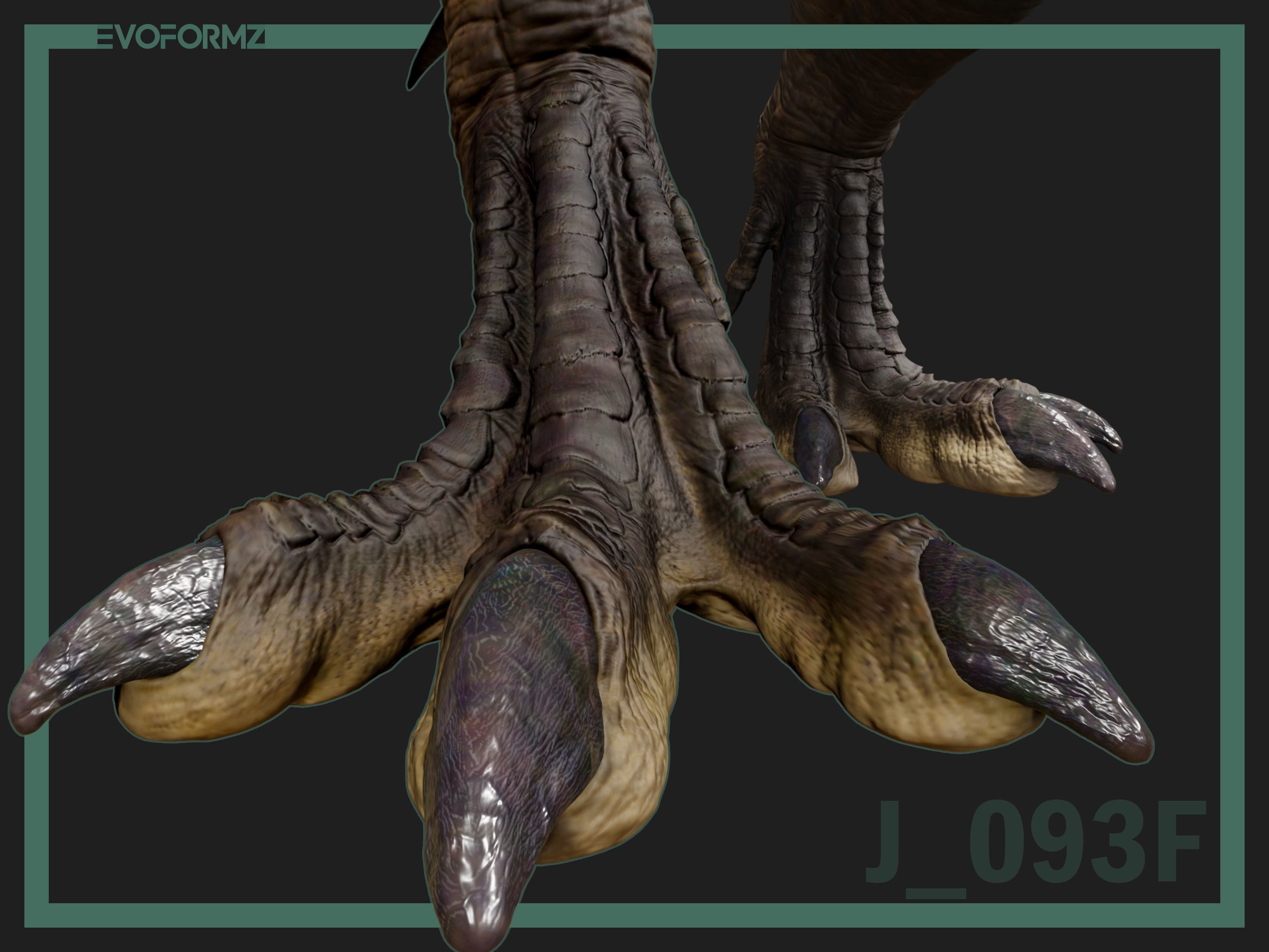 Tyrannosaurus Rex Jurassic Park High Poly 3D Model Blender Low-poly 3D model_13