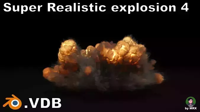 Super Realistic Explosion 4 - vdb animated