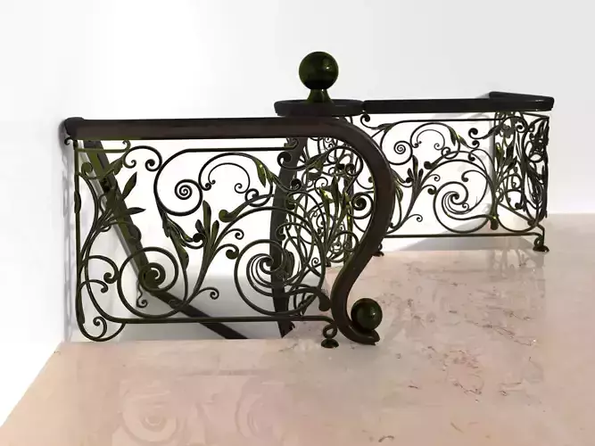 spiral staircase with railings