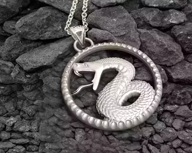 Snake Pendant 3D print model