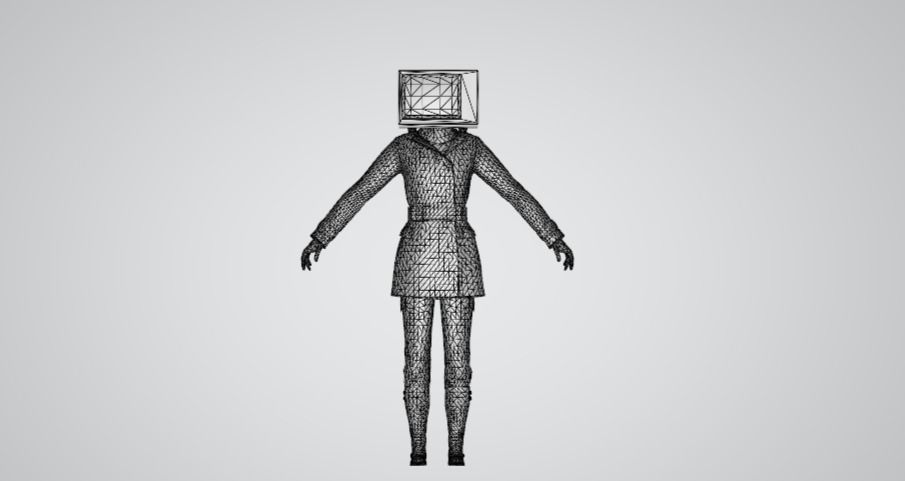 Tv Woman 3D model_3