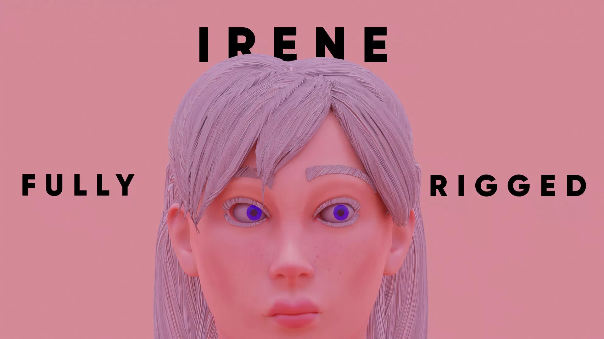 Irene Fully rigged in blender Free low-poly 3D model