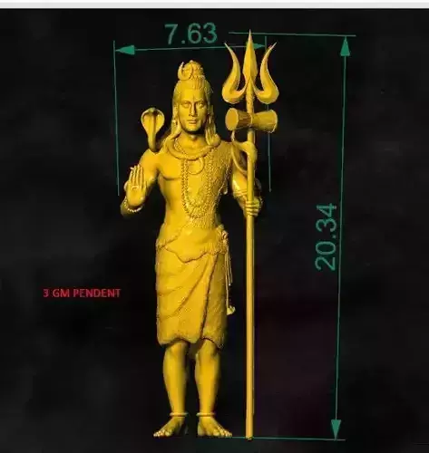 SHIVA SIVA SIVUDU PENDENT GOLD SILVER