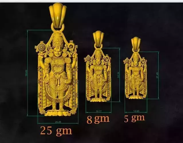 BALAJI THIRUPATHI GOVINDA VENKATESWARA SWAMI GOLD SILVER  RING