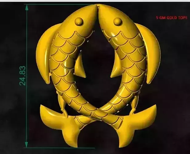 TOPS FISH GOLD SILVER PLATINUM EAR RINGS