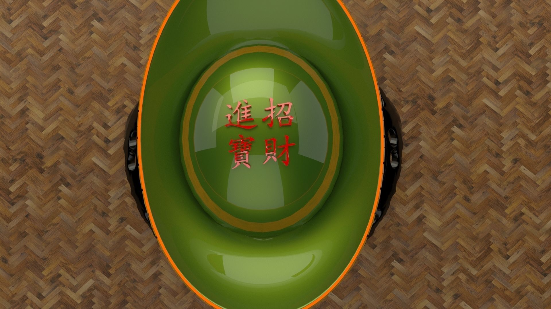 Chinese gold Ingot 3D model_4