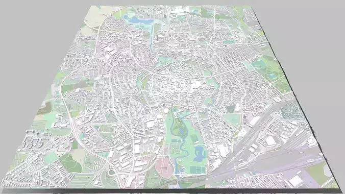 Cityscape  Brunswick Germany 3D model