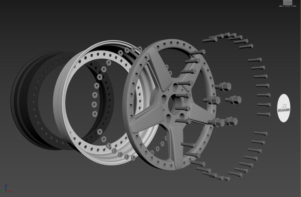 AC Schnitzer custom wheel 3D model_41