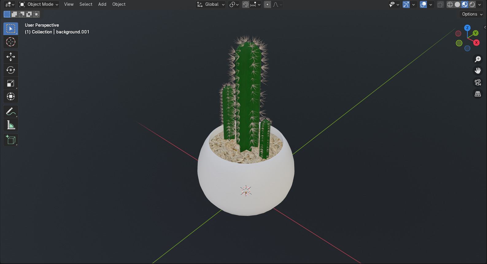 Cactus Pilosocereus Pachycladus 3D model_14