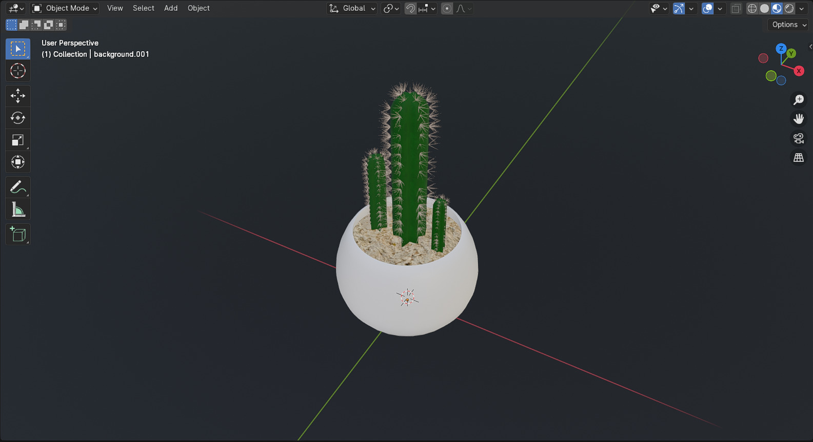 Cactus Pilosocereus Pachycladus 3D model_13
