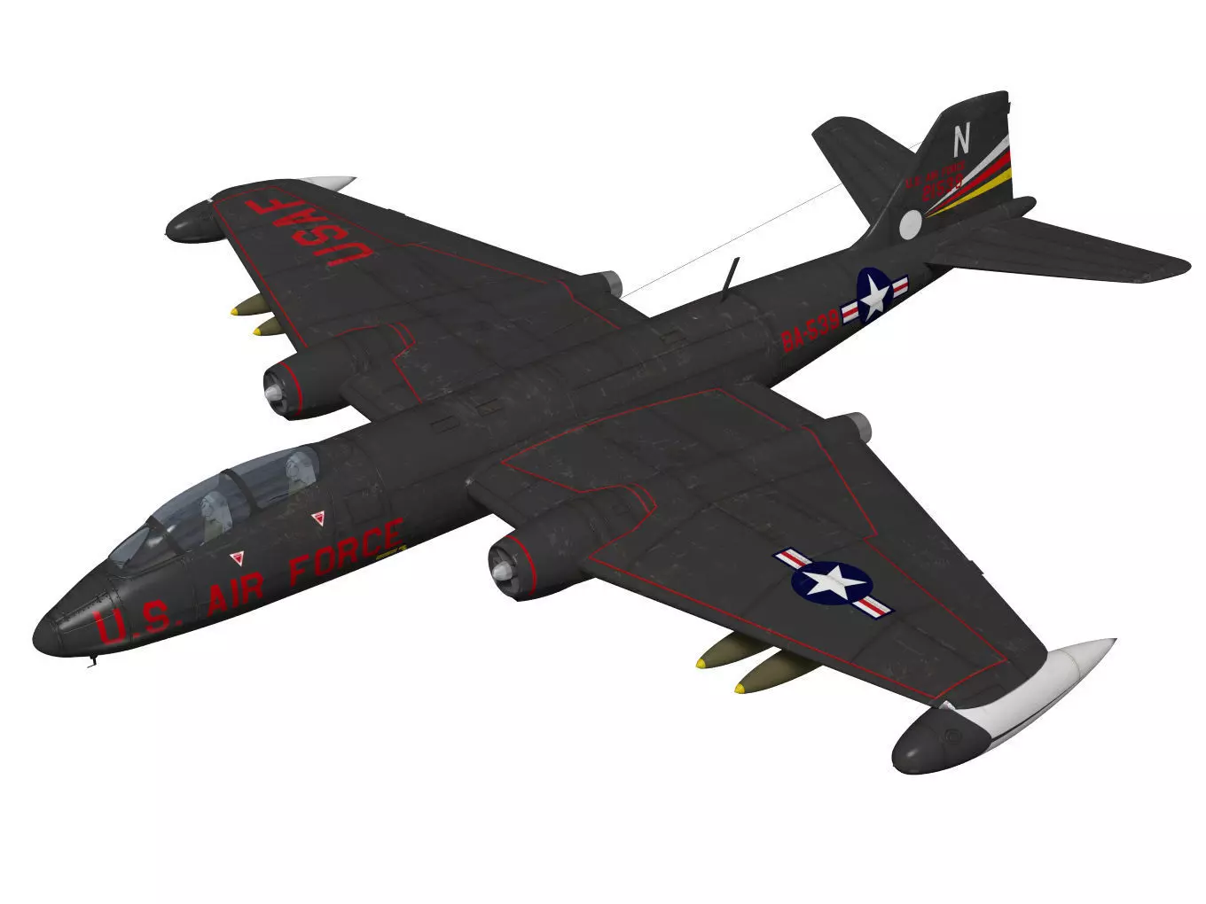 Martin B-57B Canberra 3D model_0