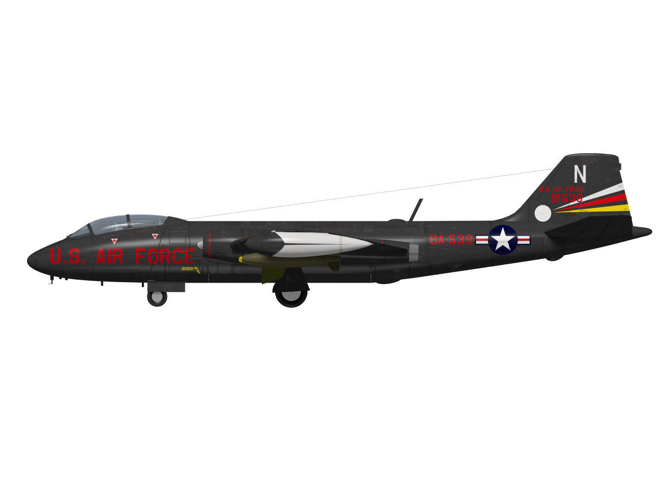 Martin B-57B Canberra 3D model_2