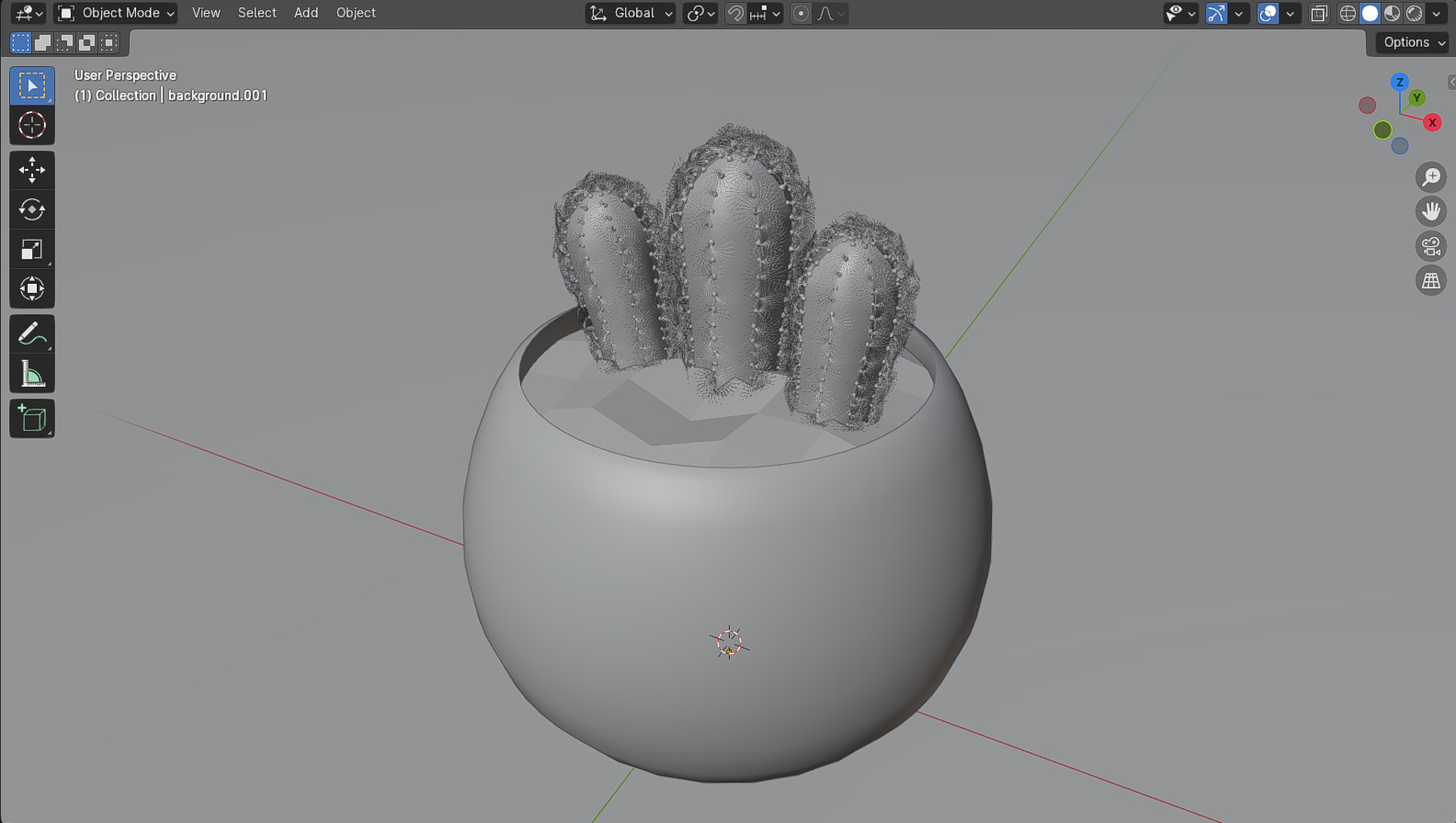 Cactus Mammillaria Elongata 3D model_13