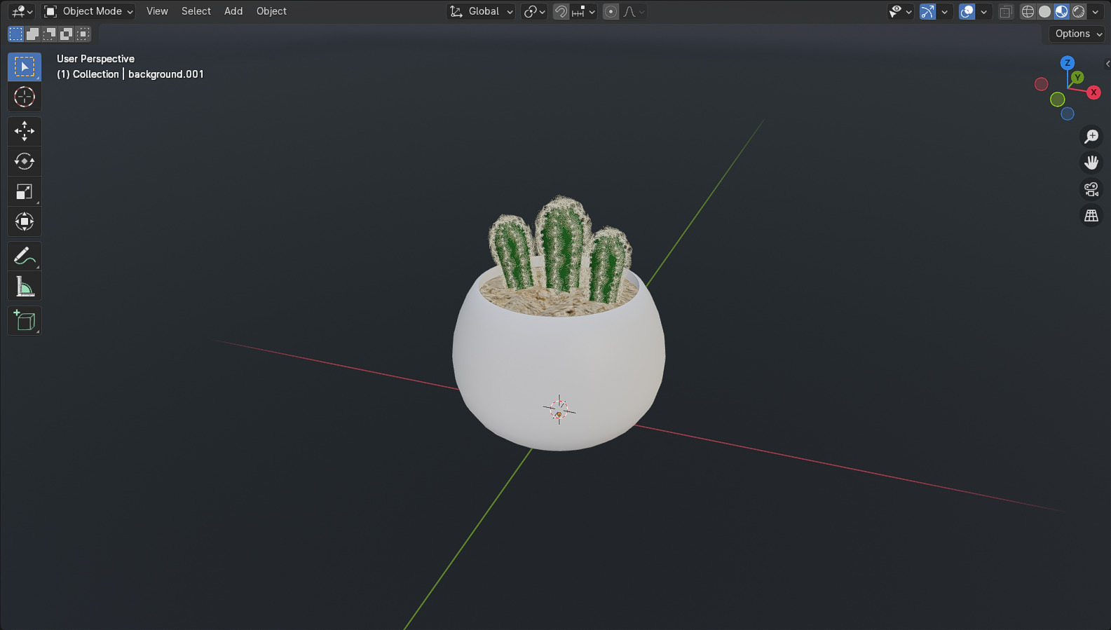 Cactus Mammillaria Elongata 3D model_11