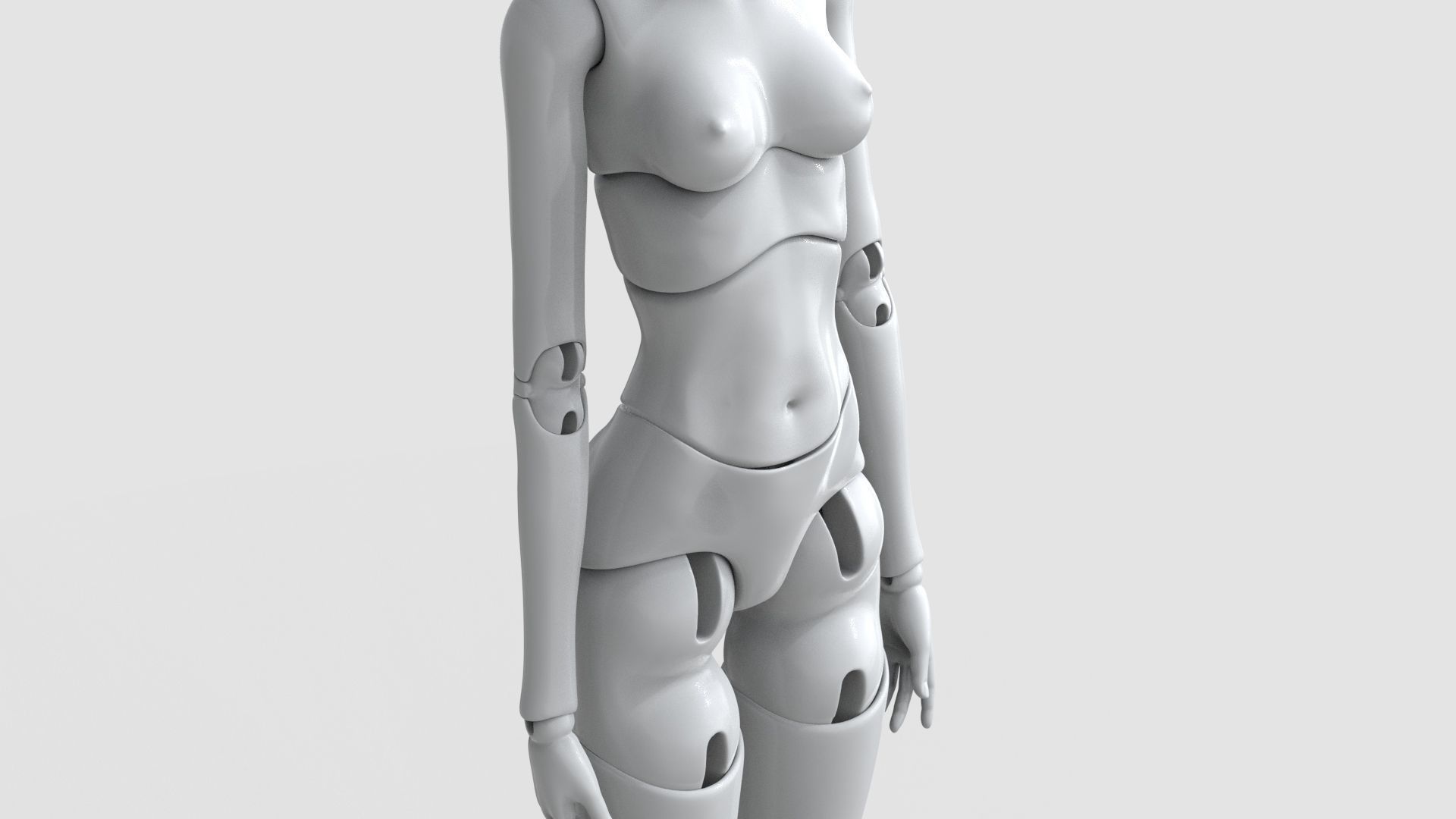 BJD doll Leticia ball joint doll 3D print model_5