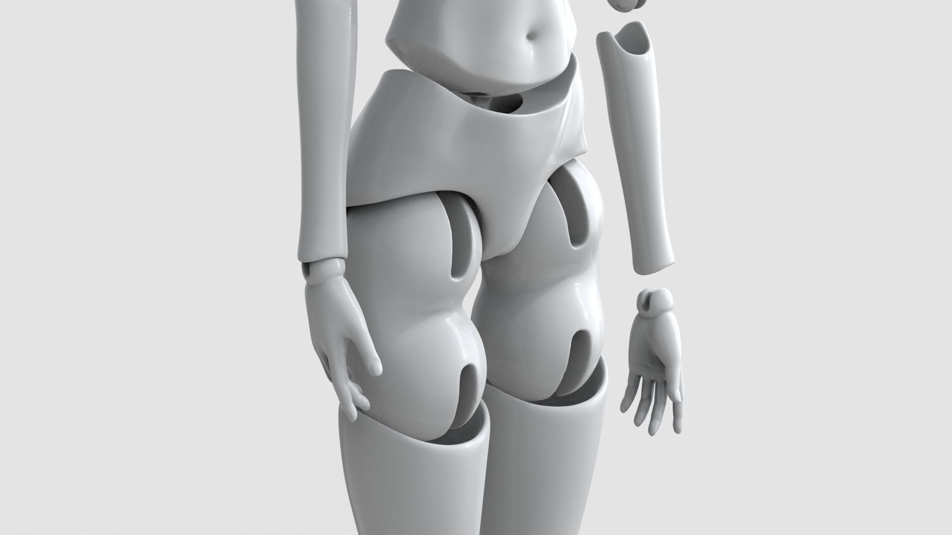 BJD doll Leticia ball joint doll 3D print model_3