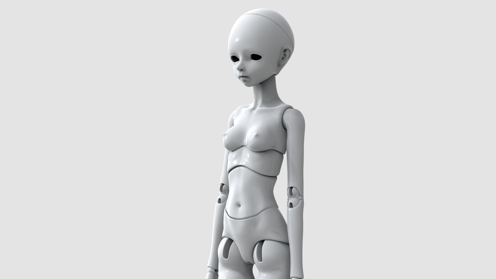 BJD doll Leticia ball joint doll 3D print model_4