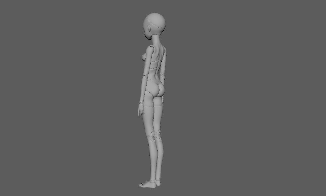 BJD doll Leticia ball joint doll 3D print model_24