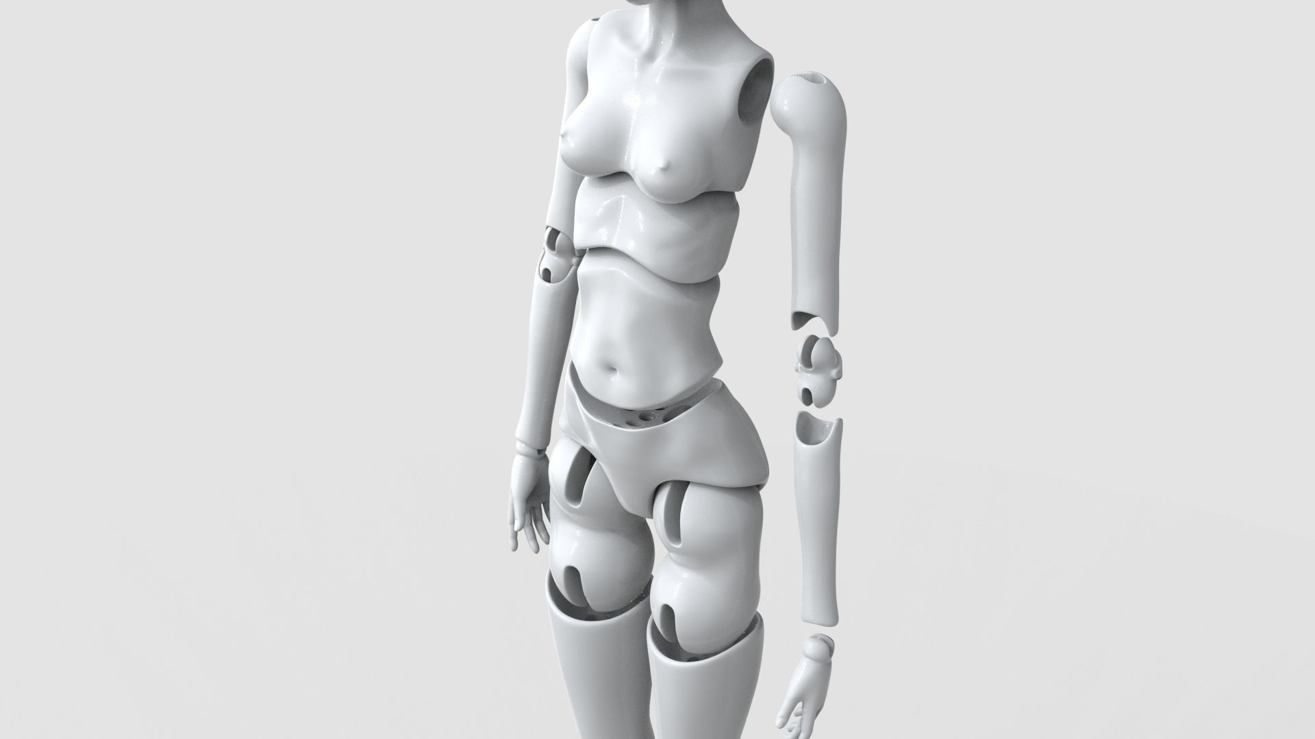 BJD doll Leticia ball joint doll 3D print model_2