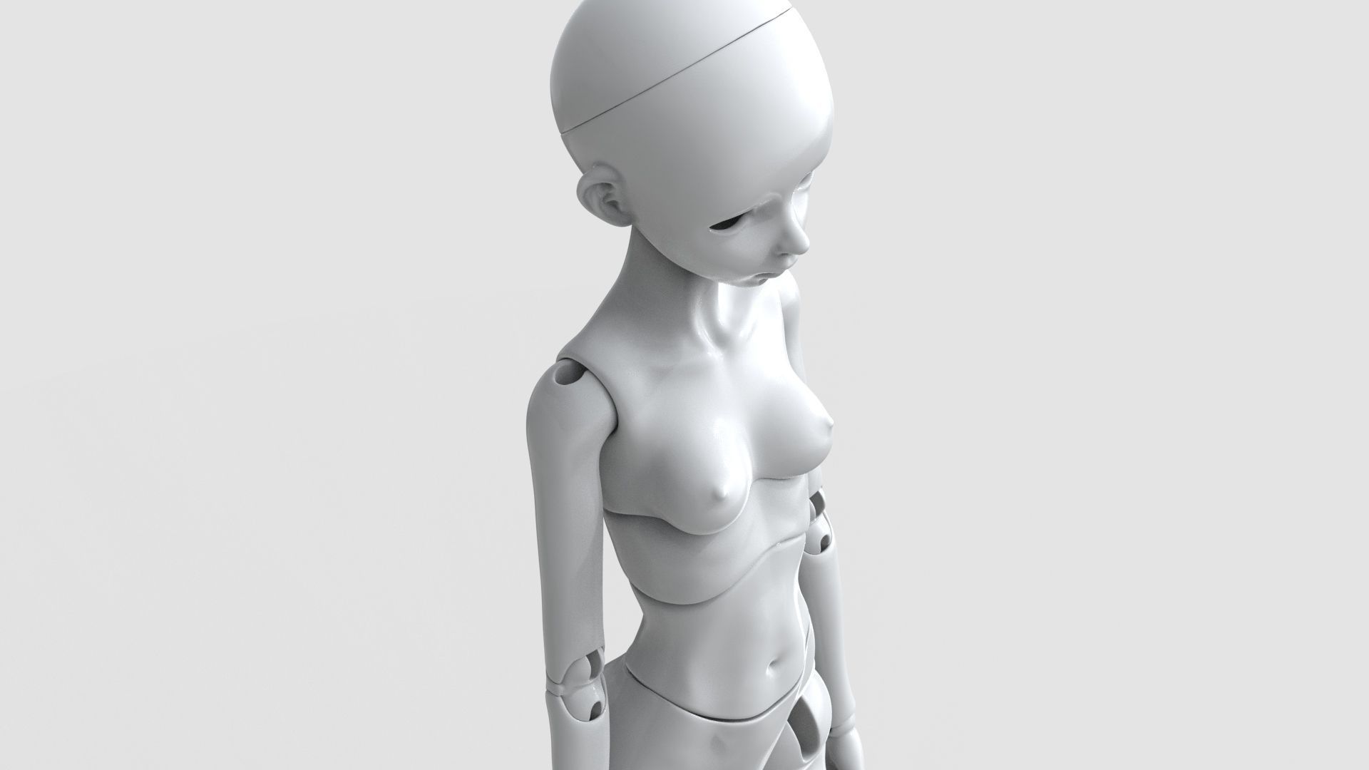 BJD doll Leticia ball joint doll 3D print model_11