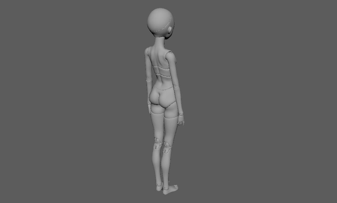 BJD doll Leticia ball joint doll 3D print model_23