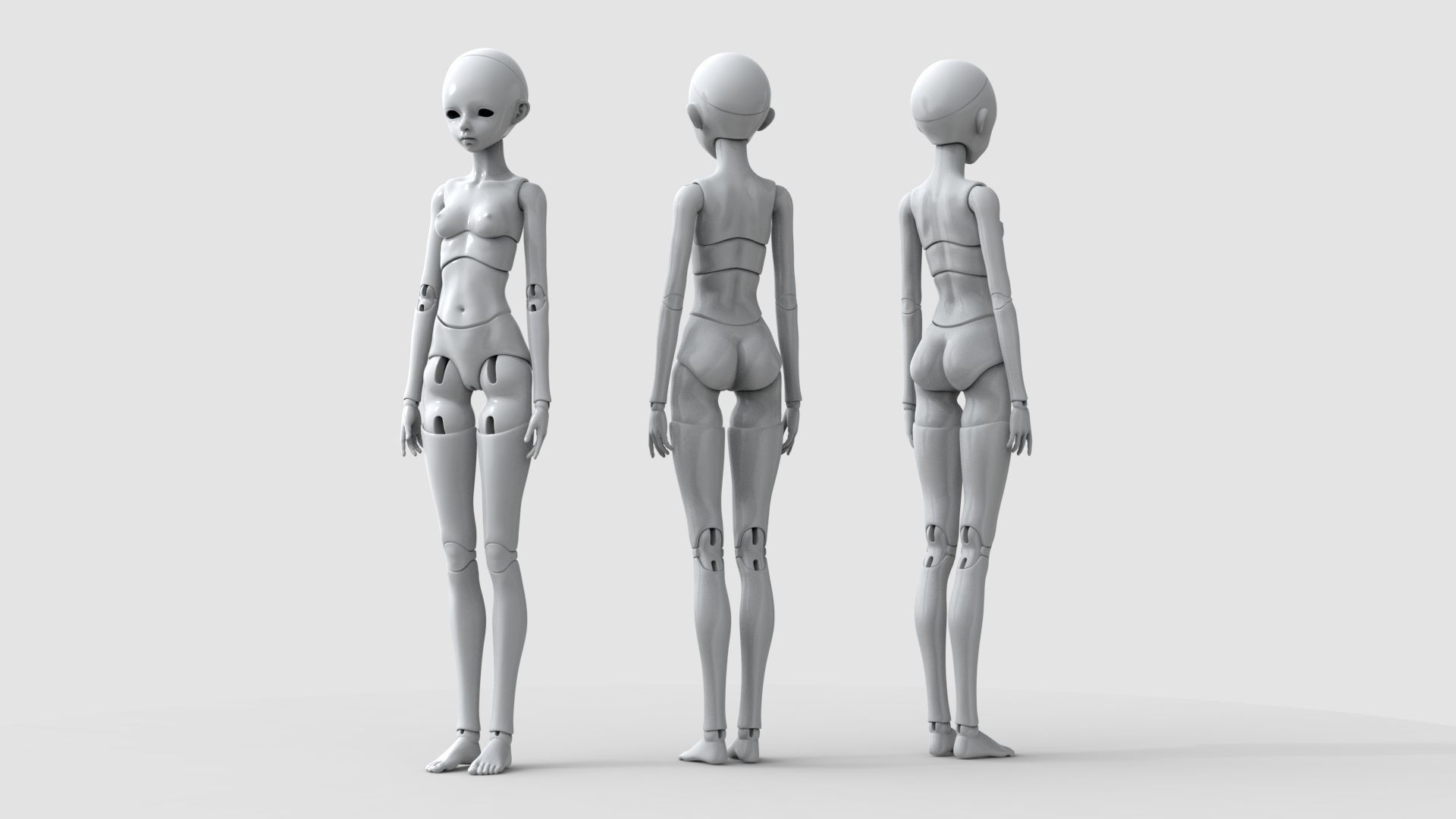 BJD doll Leticia ball joint doll 3D print model_1