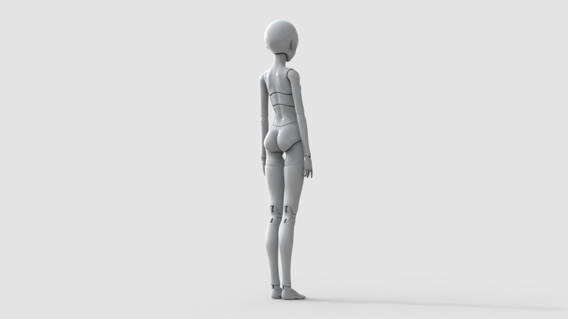 BJD doll Leticia ball joint doll 3D print model_8