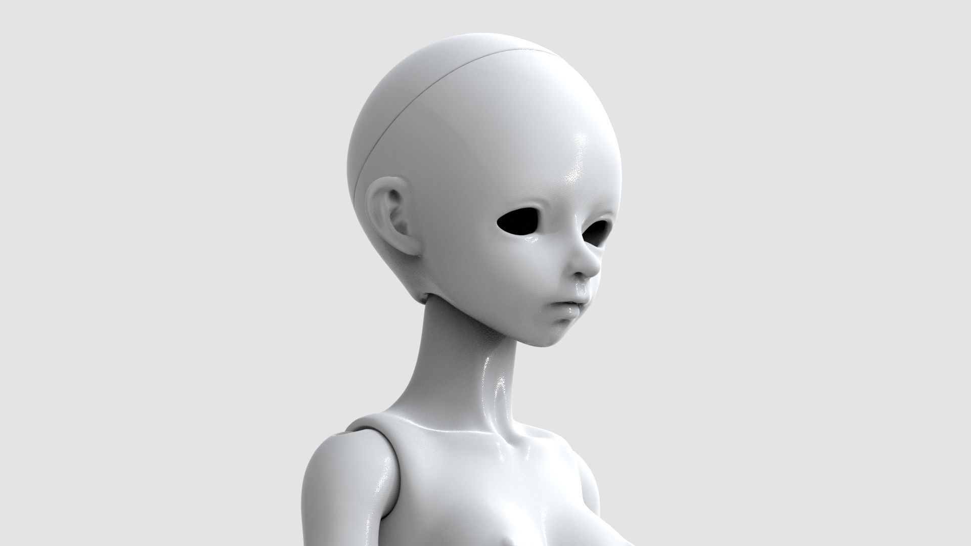 BJD doll Leticia ball joint doll 3D print model_12