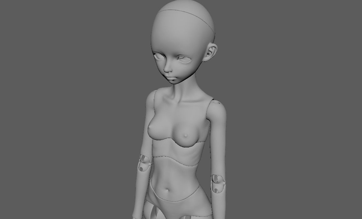 BJD doll Leticia ball joint doll 3D print model_25