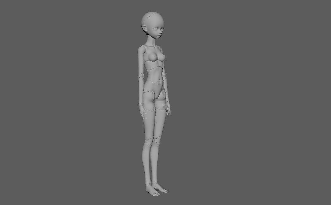 BJD doll Leticia ball joint doll 3D print model_22