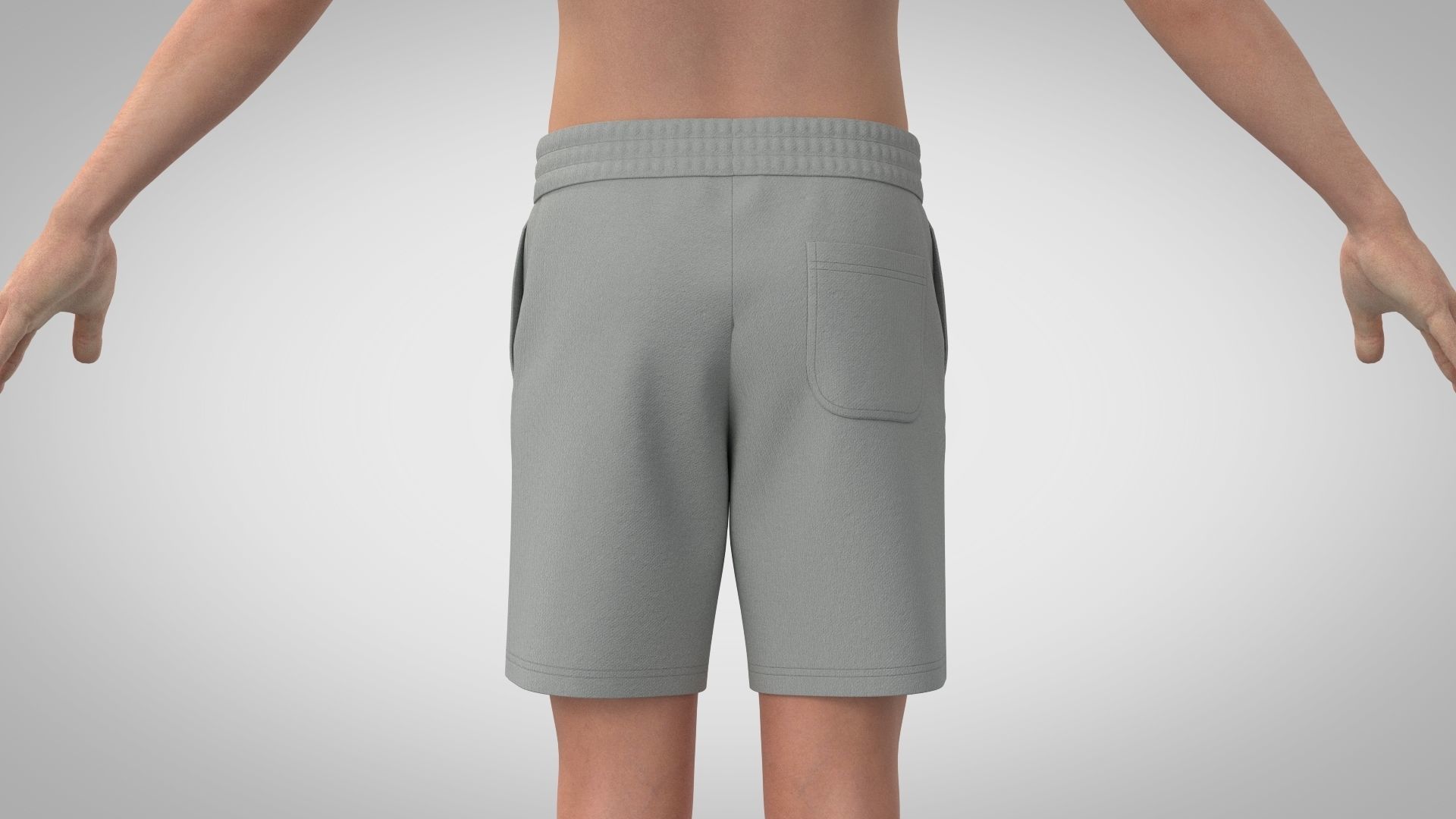 Men Shorts 3D model_5