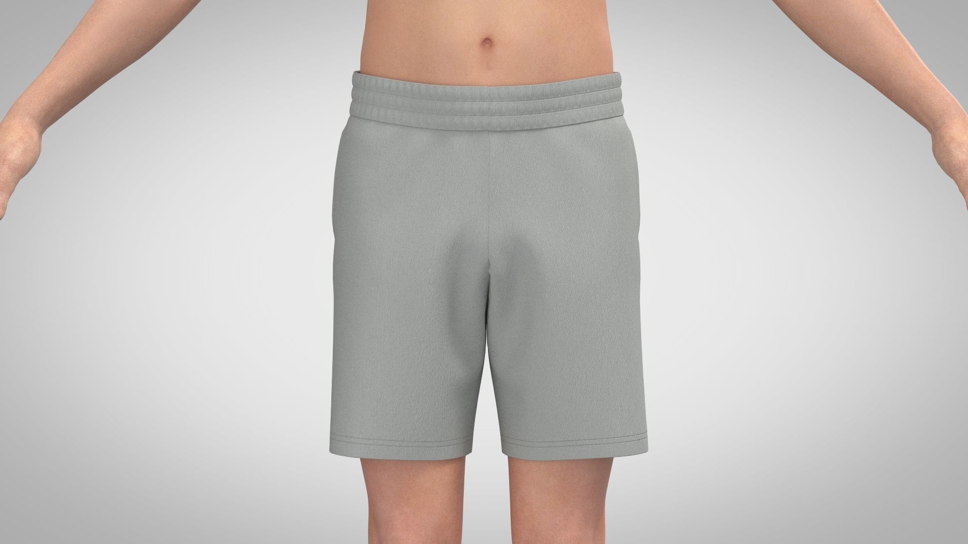 Men Shorts 3D model_4