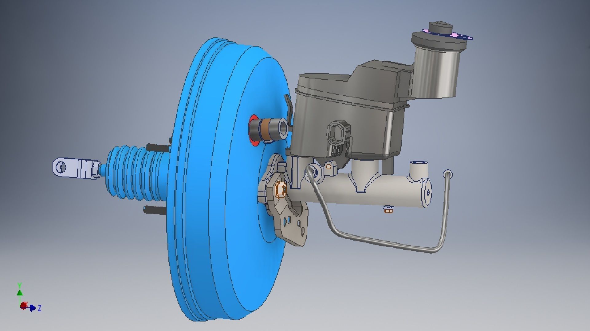 car master cylinder 3d model 3D model_4
