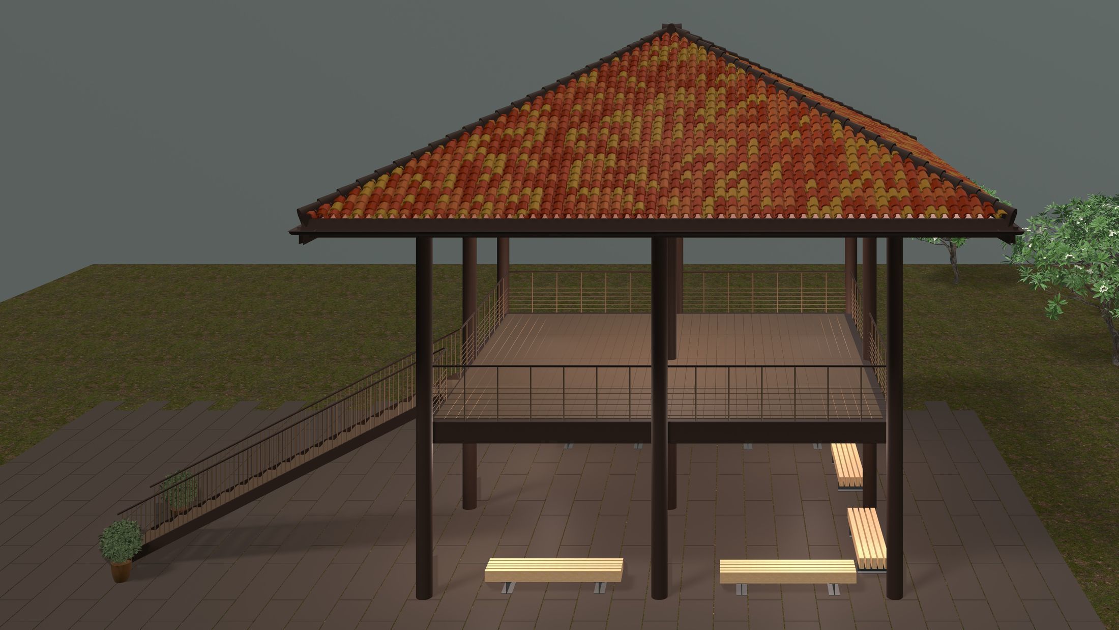 Tropical pavilion 2314 3D model_4