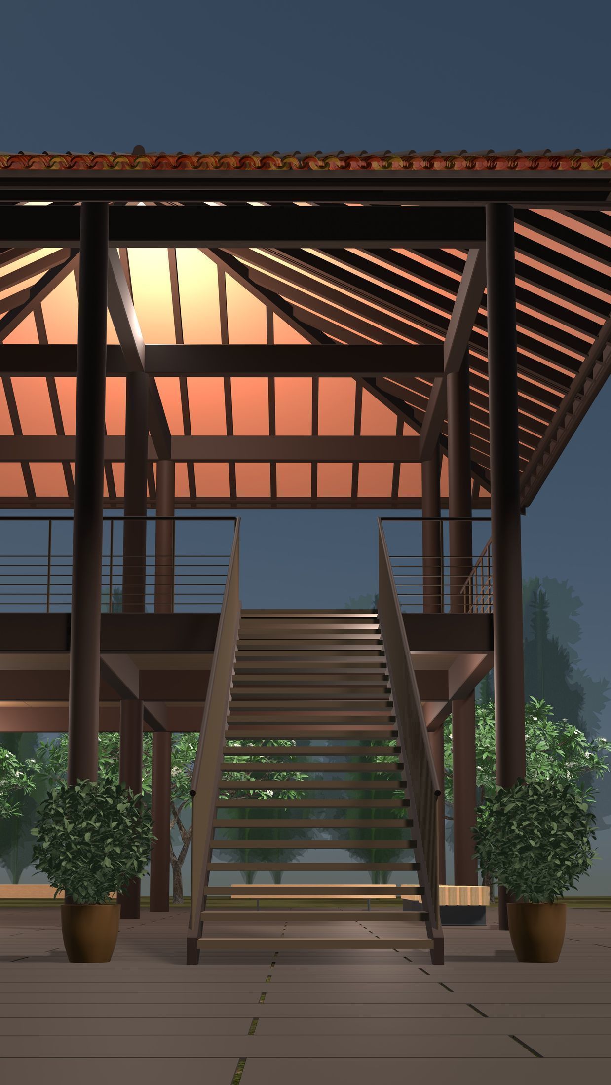 Tropical pavilion 2314 3D model_5