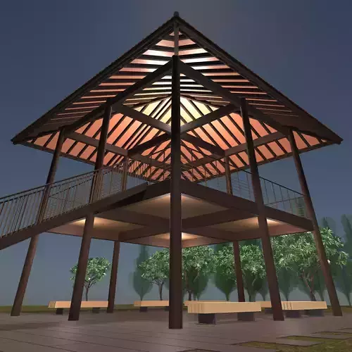 Tropical pavilion 2314 3D model