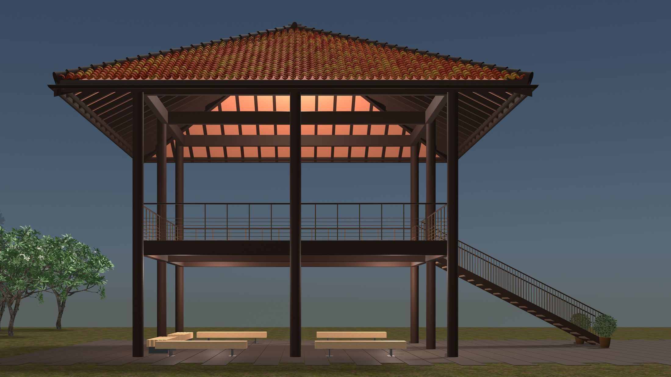Tropical pavilion 2314 3D model_3