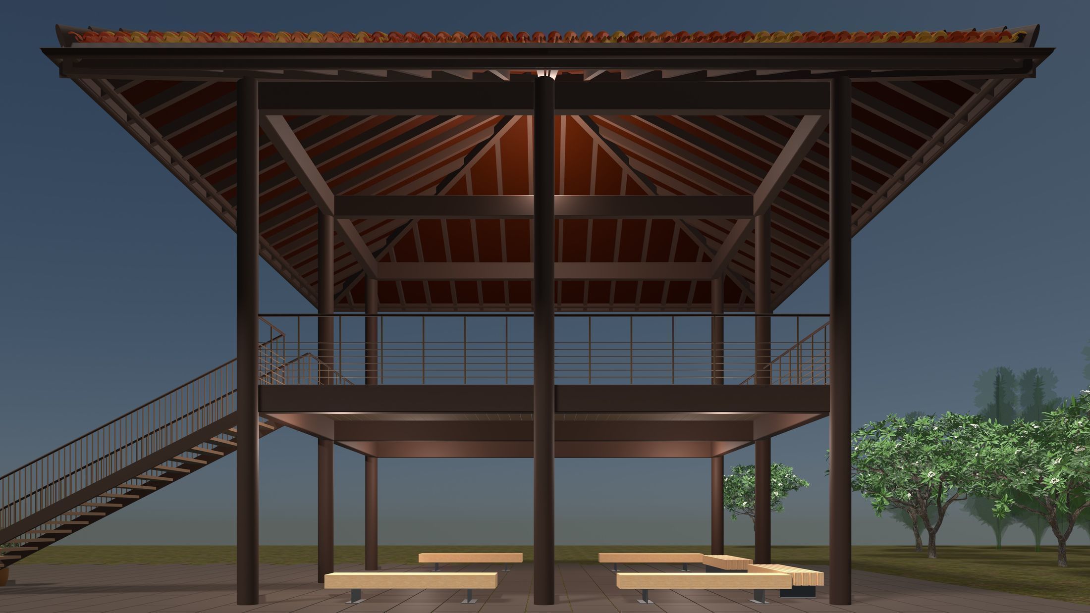 Tropical pavilion 2314 3D model_13