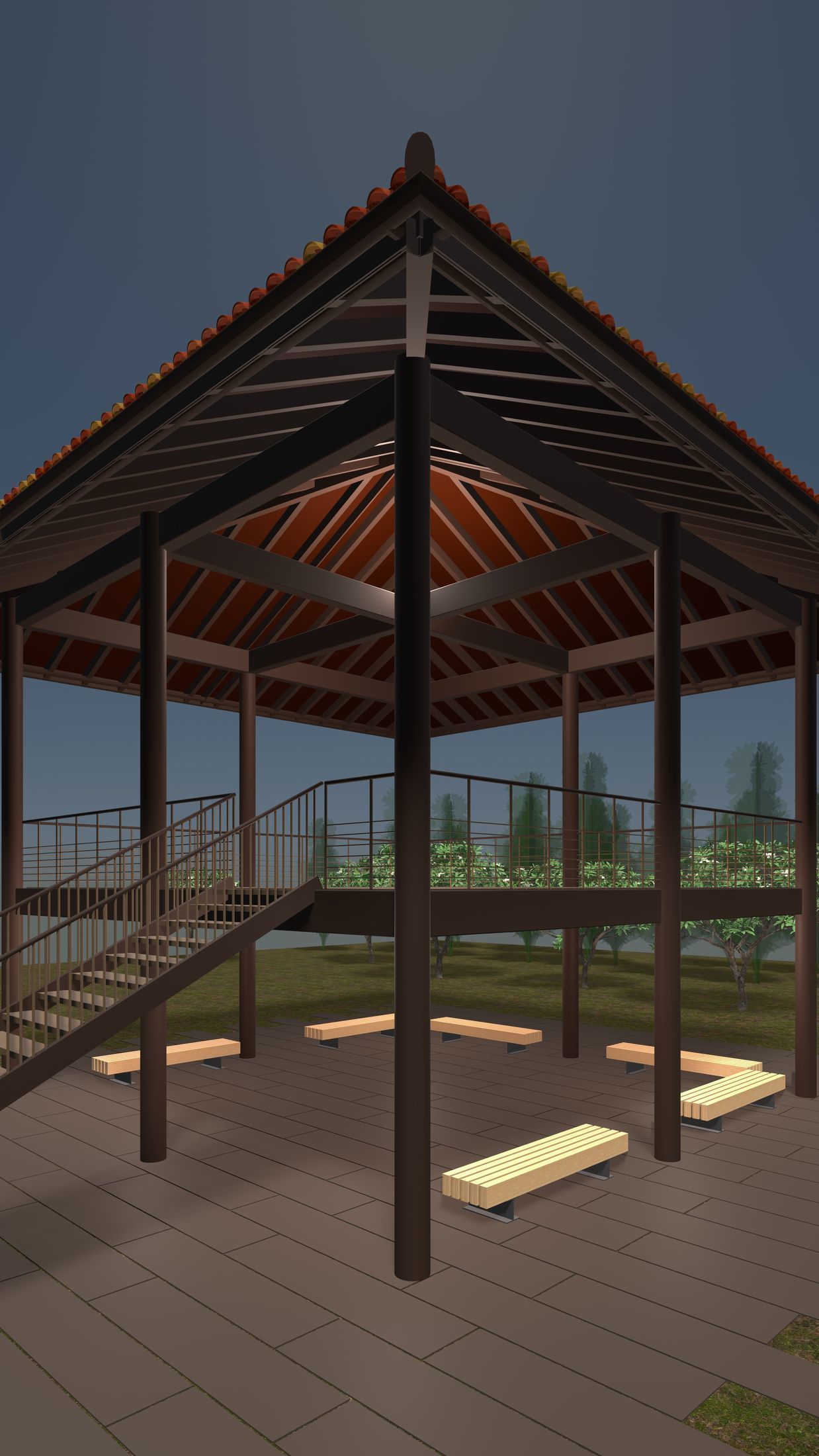 Tropical pavilion 2314 3D model_14