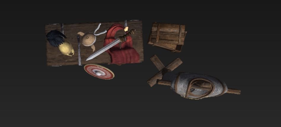 Roman Deco Interior Bundle Low-poly 3D model_3