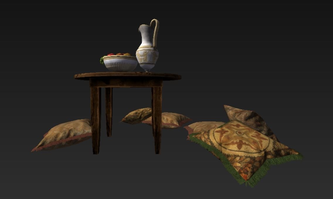 Roman Deco Interior Bundle Low-poly 3D model_5