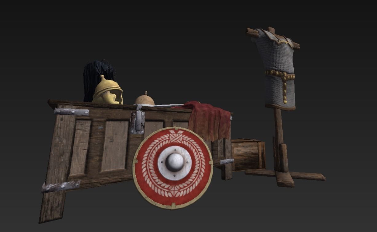 Roman Deco Interior Bundle Low-poly 3D model_4