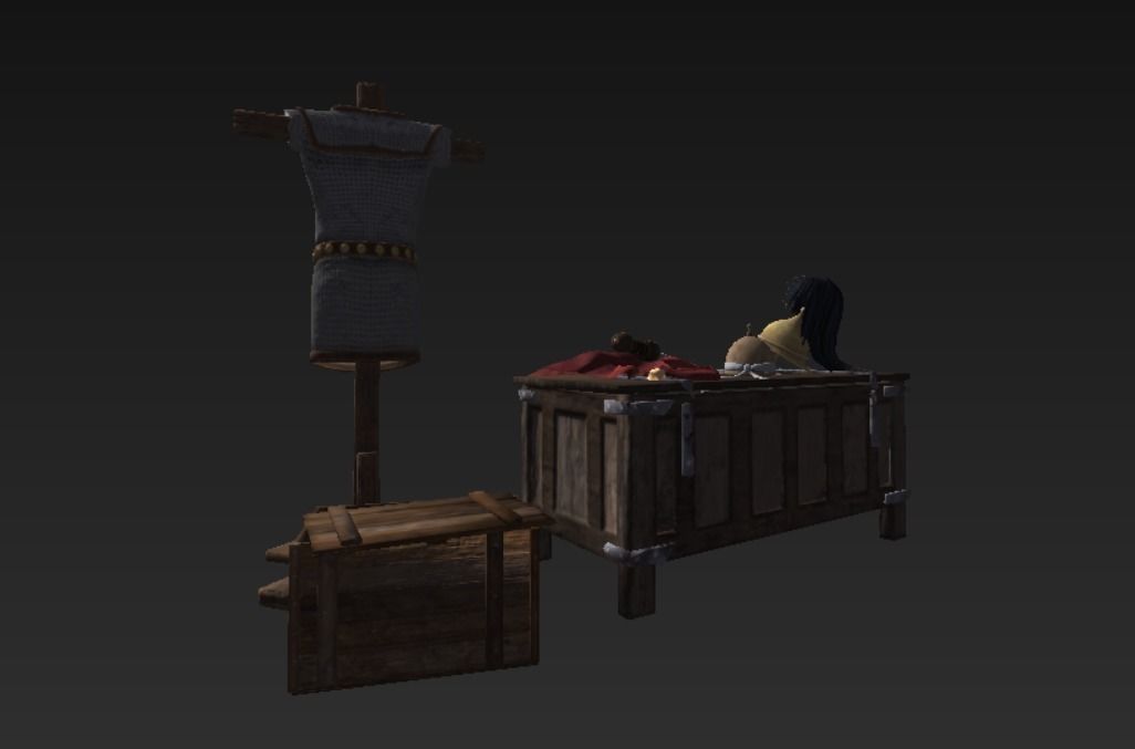 Roman Deco Interior Bundle Low-poly 3D model_2