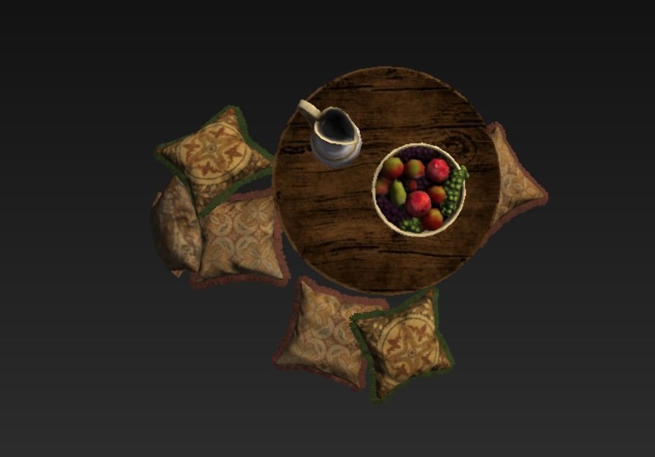 Roman Deco Interior Bundle Low-poly 3D model_7