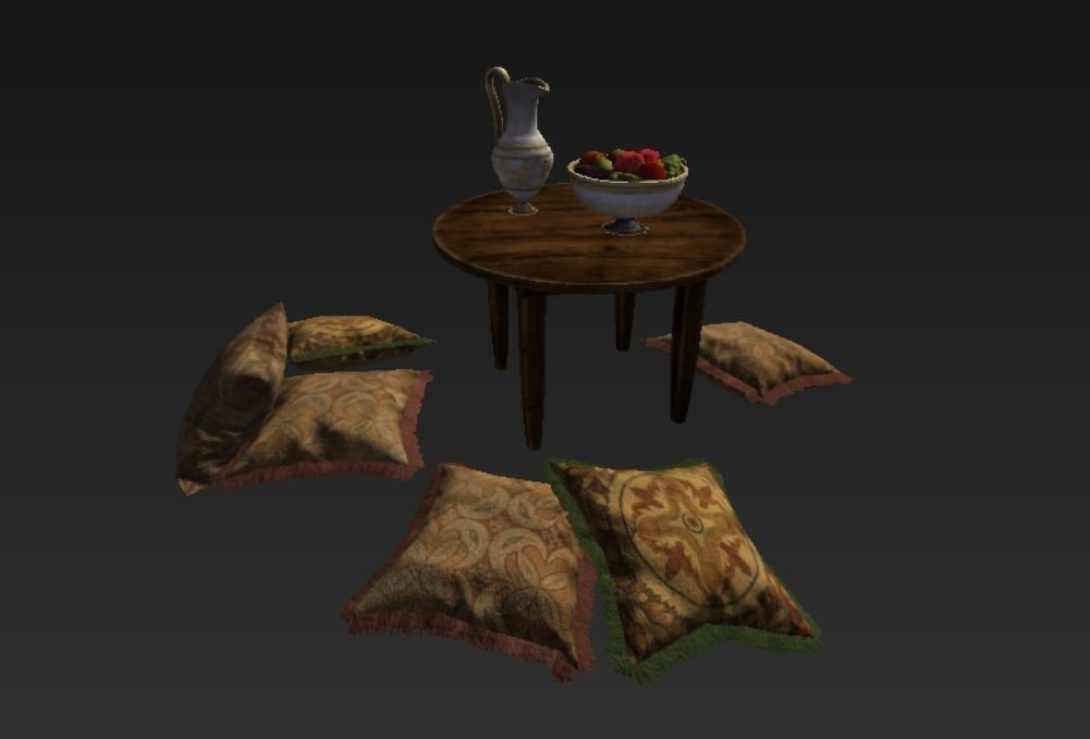 Roman Deco Interior Bundle Low-poly 3D model_6