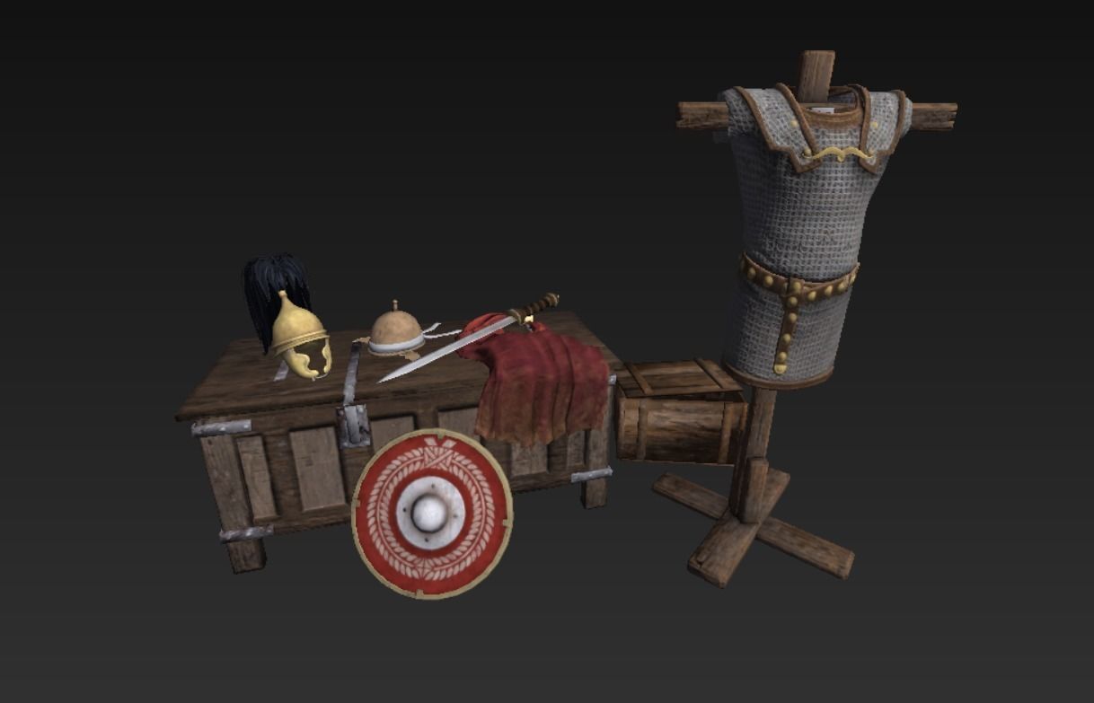 Roman Deco Interior Bundle Low-poly 3D model_25