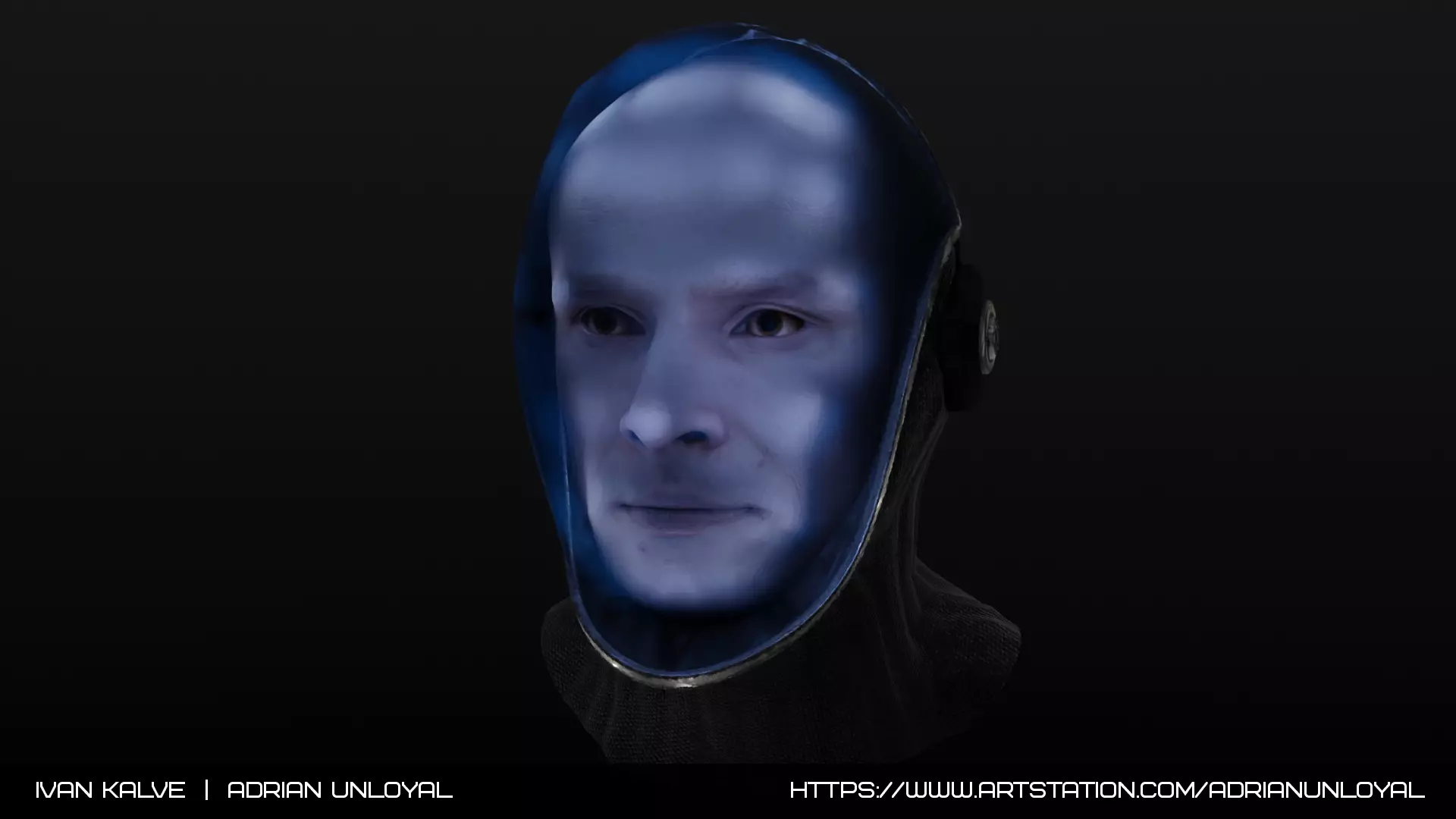 Sci-fi Deep-Dive Helmet Low-poly 3D model_0