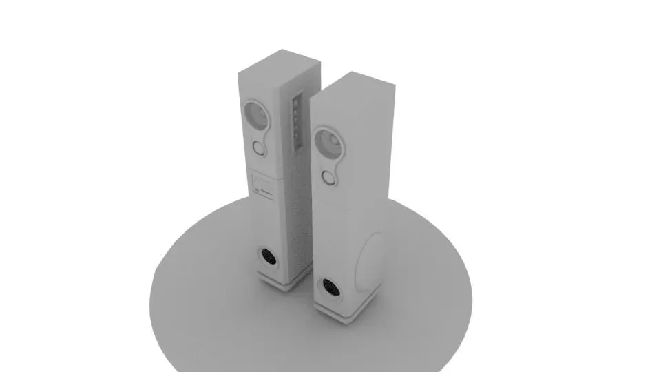 Tower Speaker System Free 3D model_0