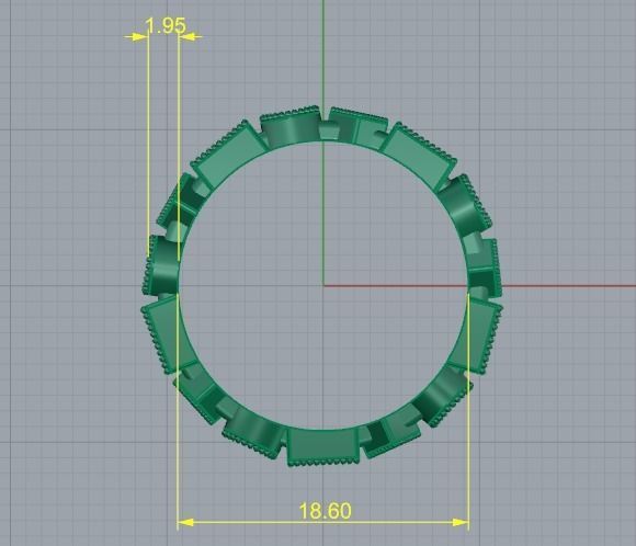 Ring N01261 3D print model_4